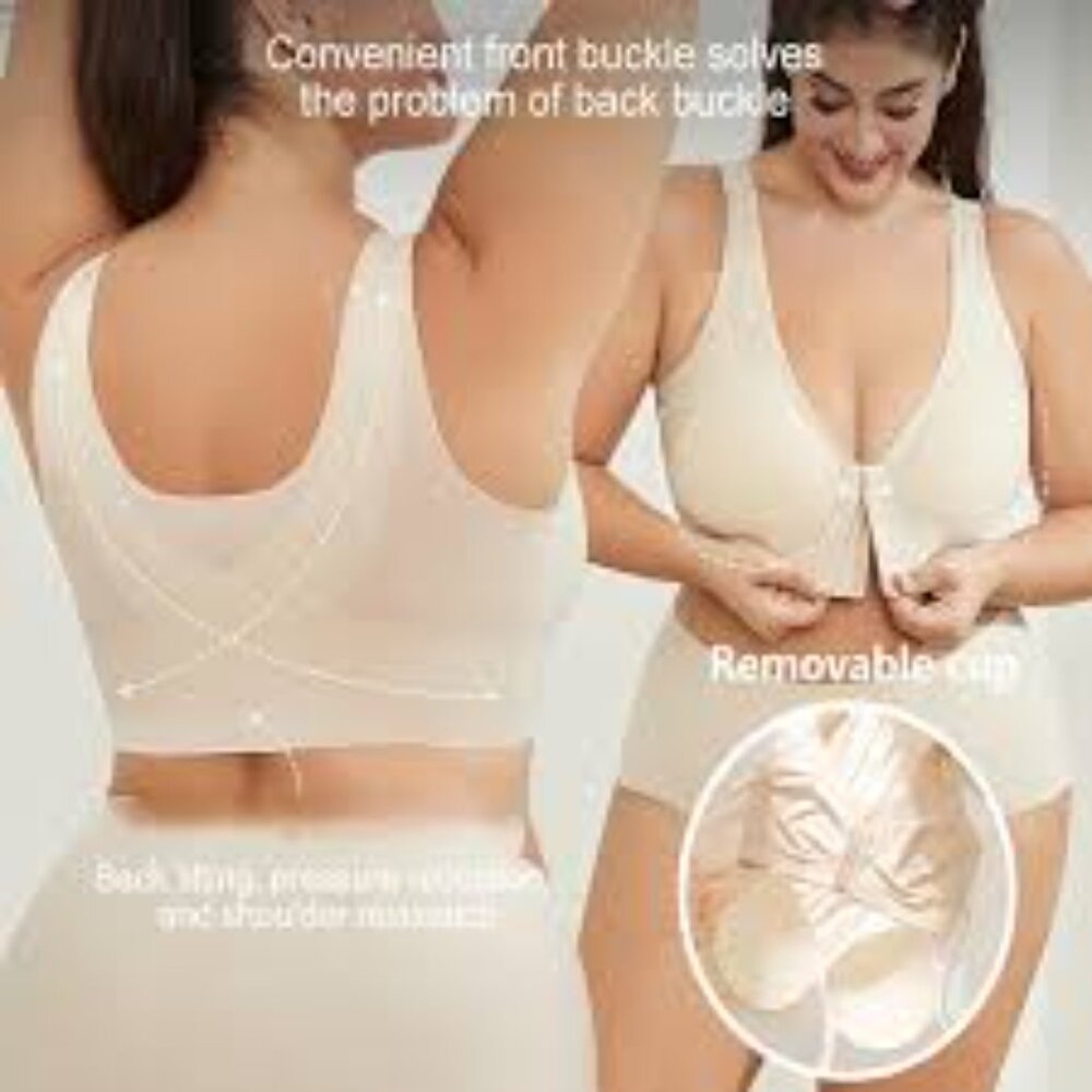 Luna Hug Embrace Your Curves Front Closure Brown Women's 3XL Intimate Bra